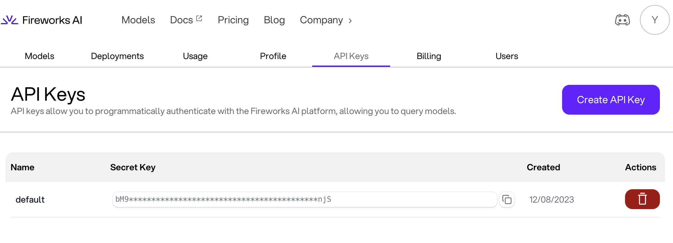 API key illustration